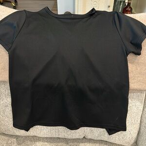 New!  Open back polyester exercise t-shirt